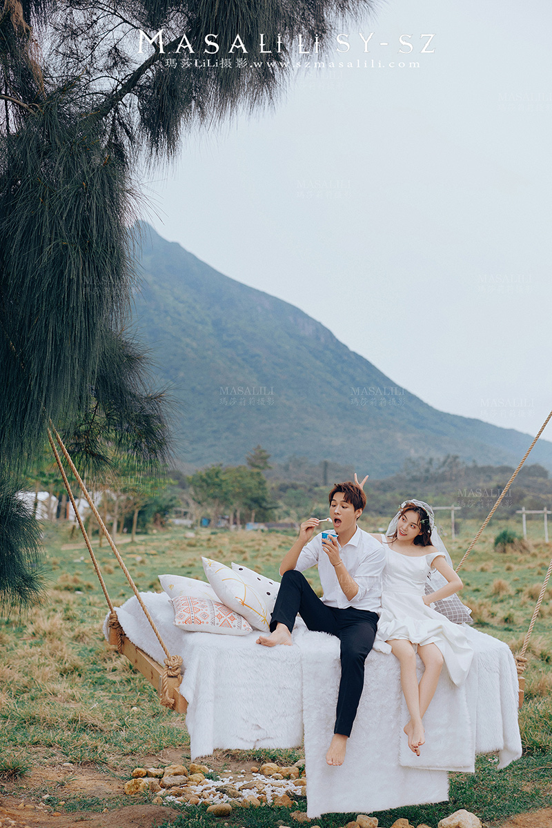 唐先生&江小姐夫妇深圳最美海岸线青青牧场旅拍婚纱照                           瑪莎LiLi出品