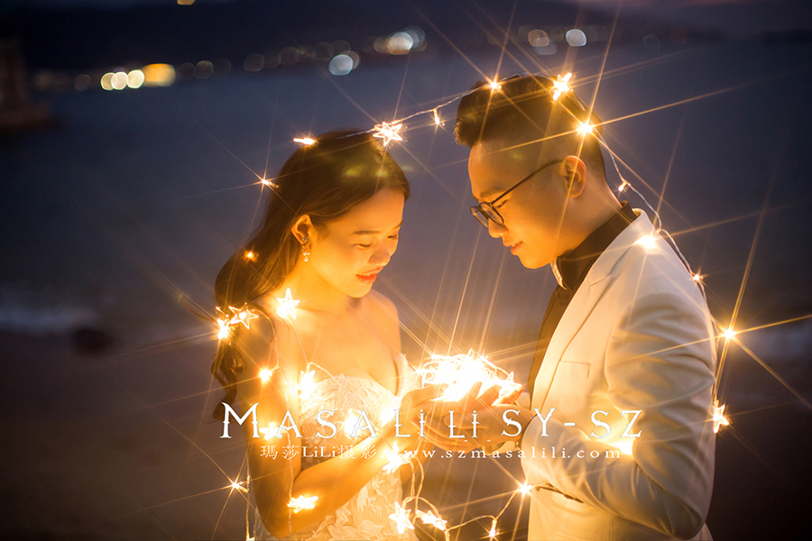 刘先生&刘小姐夫妇浪漫婚纱照欧式城堡建筑海景婚纱照深圳婚纱摄影玛莎lili出品