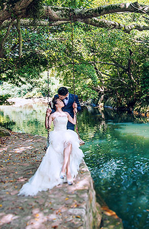 刘先生 &刘小姐夫妇 鱼美人海滩婚纱照天涯海角系列